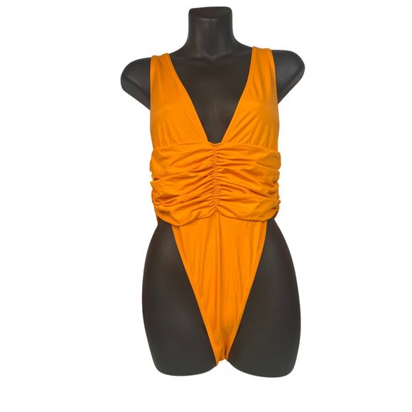 aerie Other - Aerie Solid Color Orange V Neck Sexy one piece swimsuit Medium